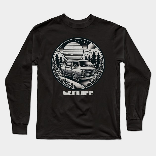 Vintage Vanlife Long Sleeve T-Shirt by Tofuvanman